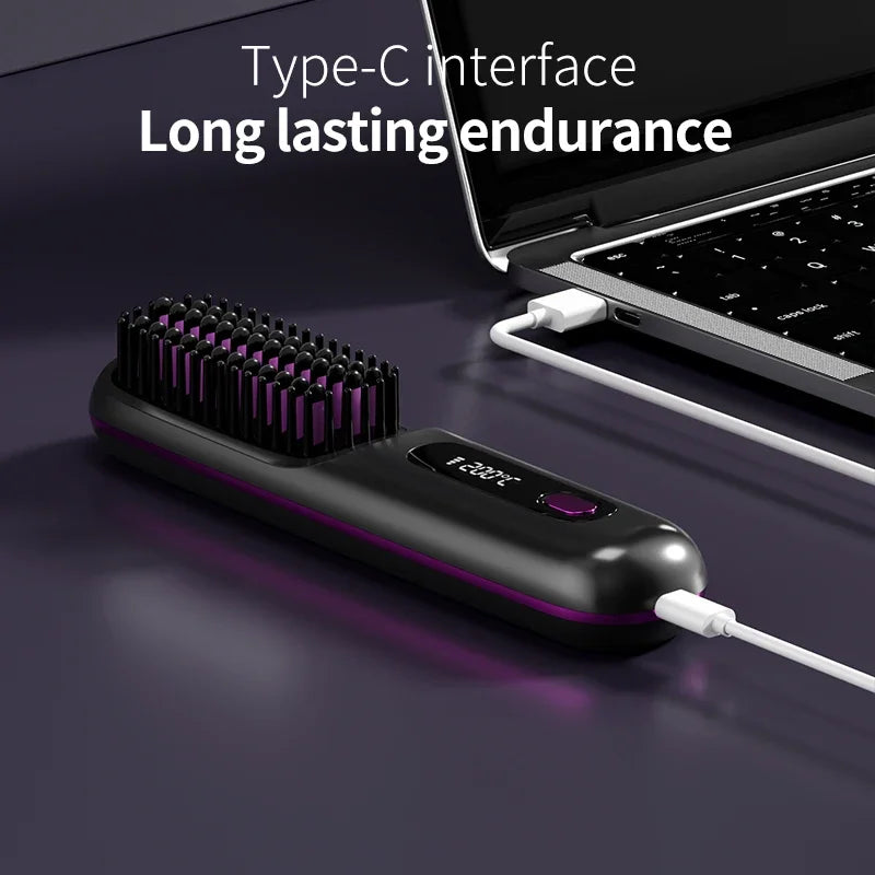 Wireless Hair Straightening Brush