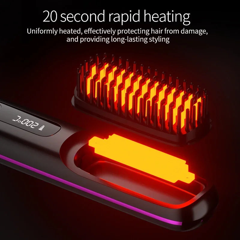 Wireless Hair Straightening Brush