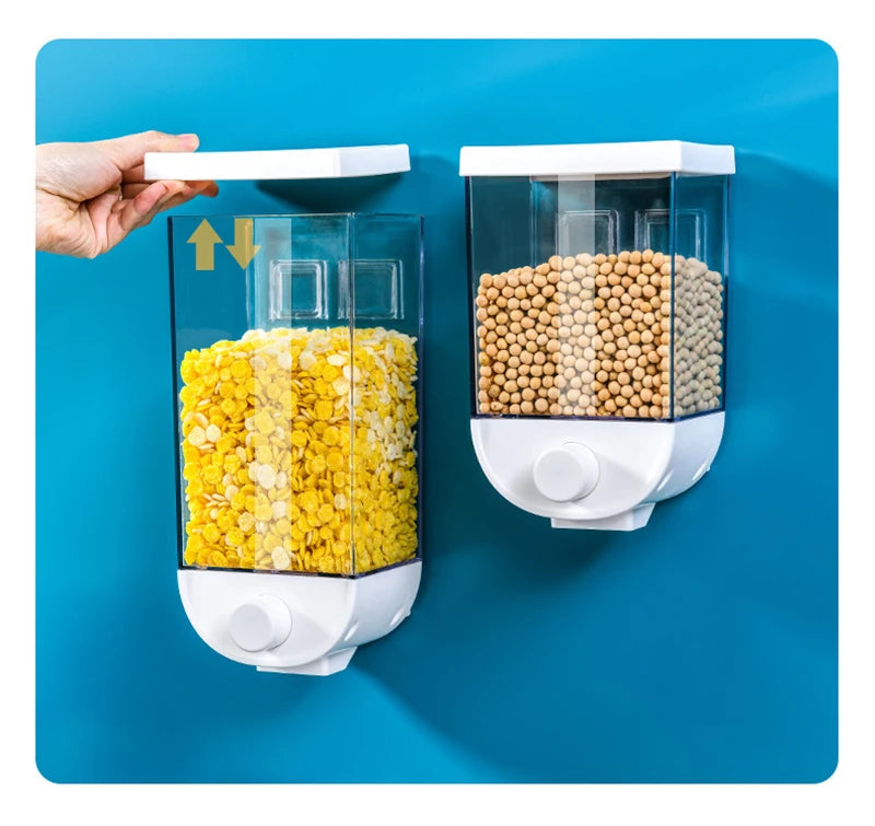 Wall Mounted Transparent Jar Food Storage Box Container