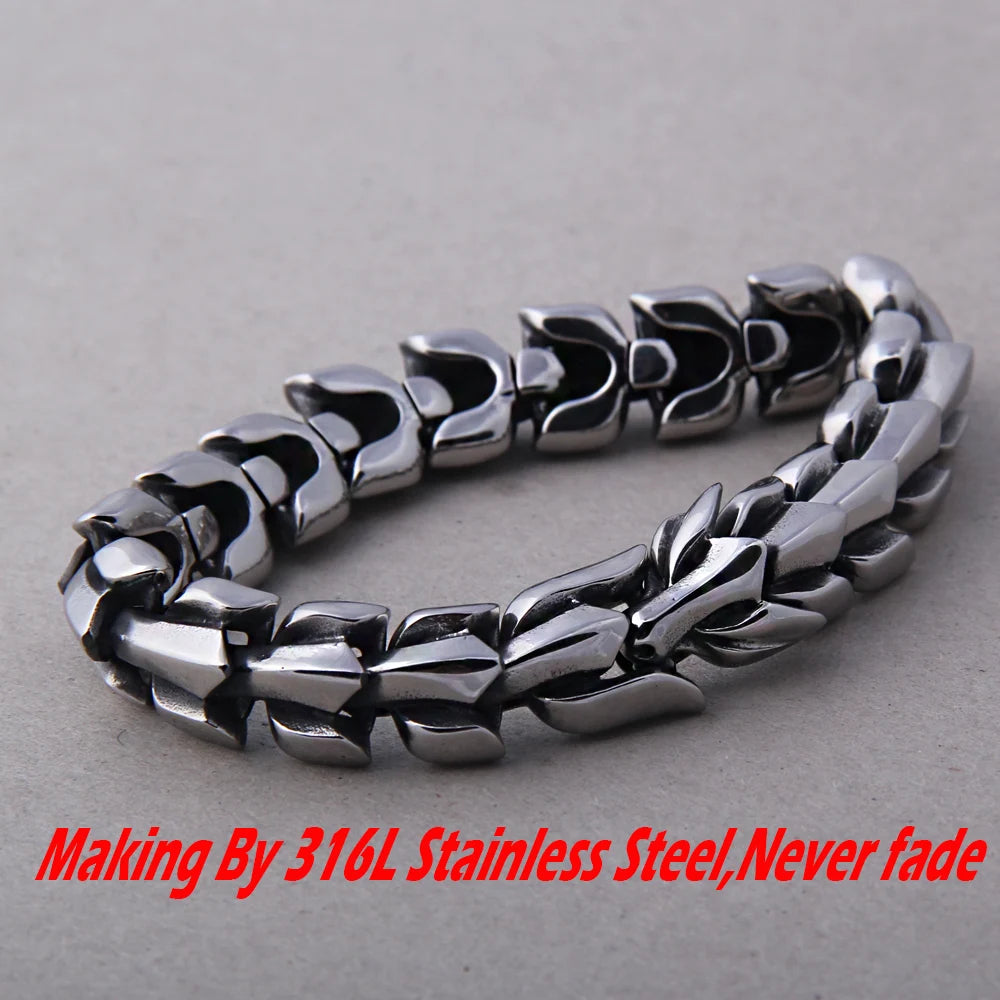 Stainless Steel Vintage Punk Bracelet for men