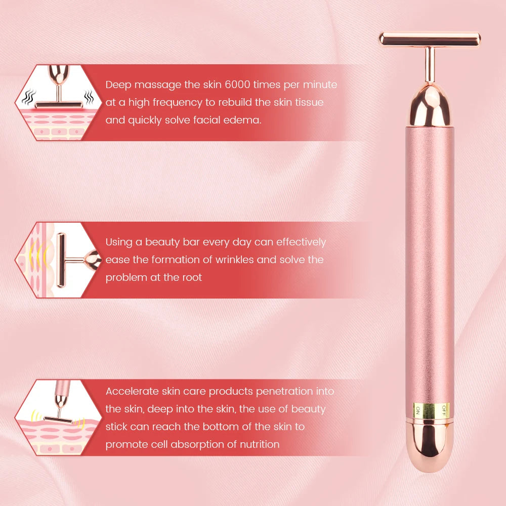 Energy Beauty Stick Vibrating Facial Roller Massager Face