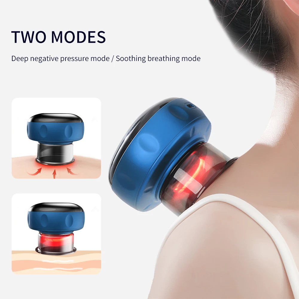 Cupping Massage Device Electric Heating Scraping Suction Cups Physical Fatigue Relieve