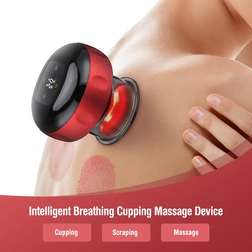 Cupping Massage Device Electric Heating Scraping Suction Cups Physical Fatigue Relieve