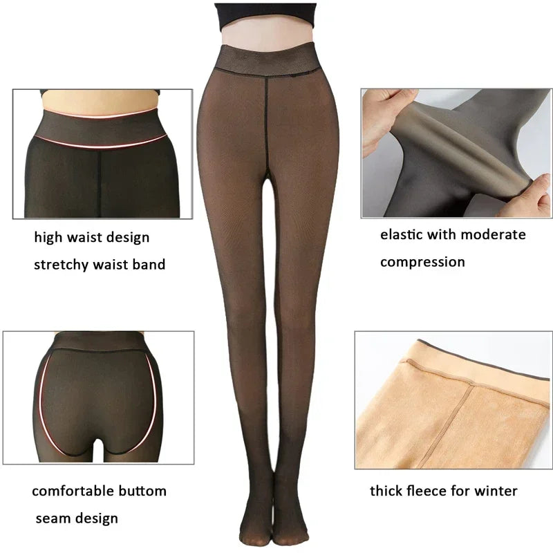 Cozy Winter Fleece Skin Tights