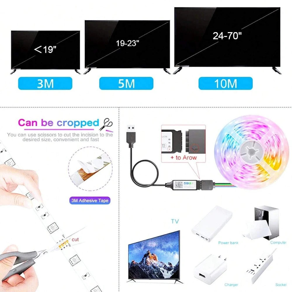 USB LED Strip Light Bluetooth WiFi - RGB 5050