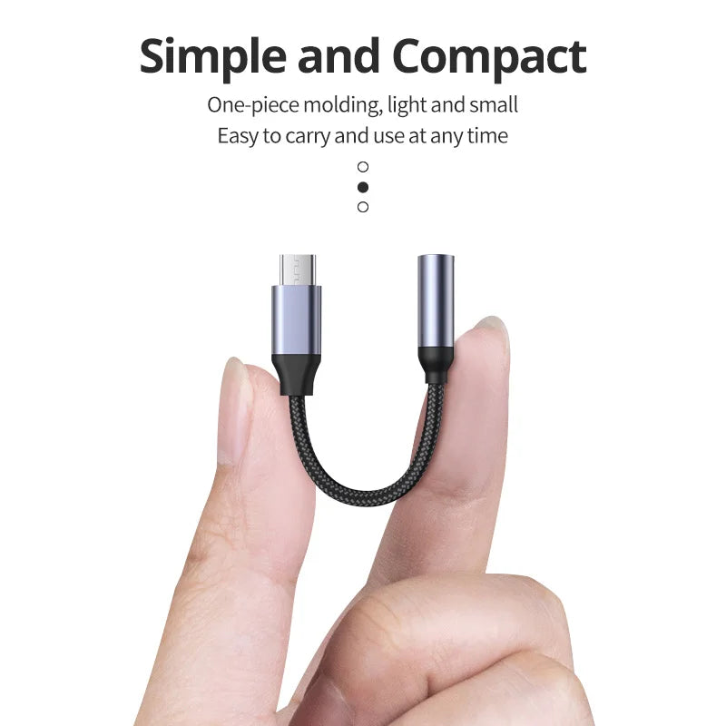 USB-C to 3.5mm Audio Adapter for Samsung, Xiaomi, Redmi, Poco, Pixel, LG