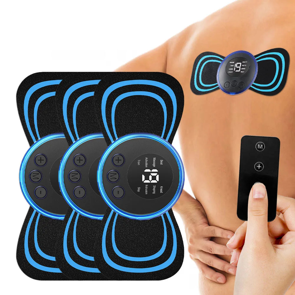 Portable Electric EMS Mini Neck Massager – 8 Modes for Pain Relief and Relaxation