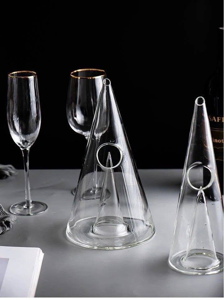 Glass Decanter - Wine Carafe, Pyramid Seperator, Whiskey Decanter