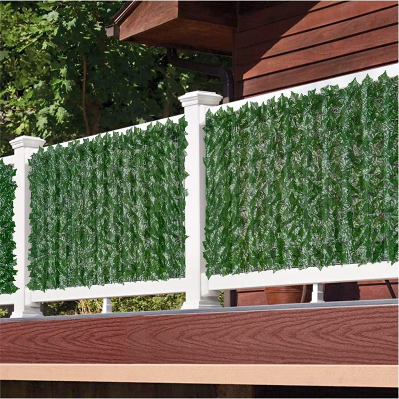 Artificial Ivy Hedge Green Leaf Fence Panels