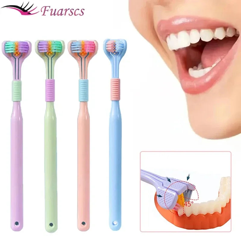 Toothbrush Ultra Fine Soft Bristle Oral Care Three Sided