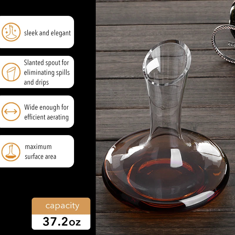 Crystal Wine Decanter- 1100ml/37oz