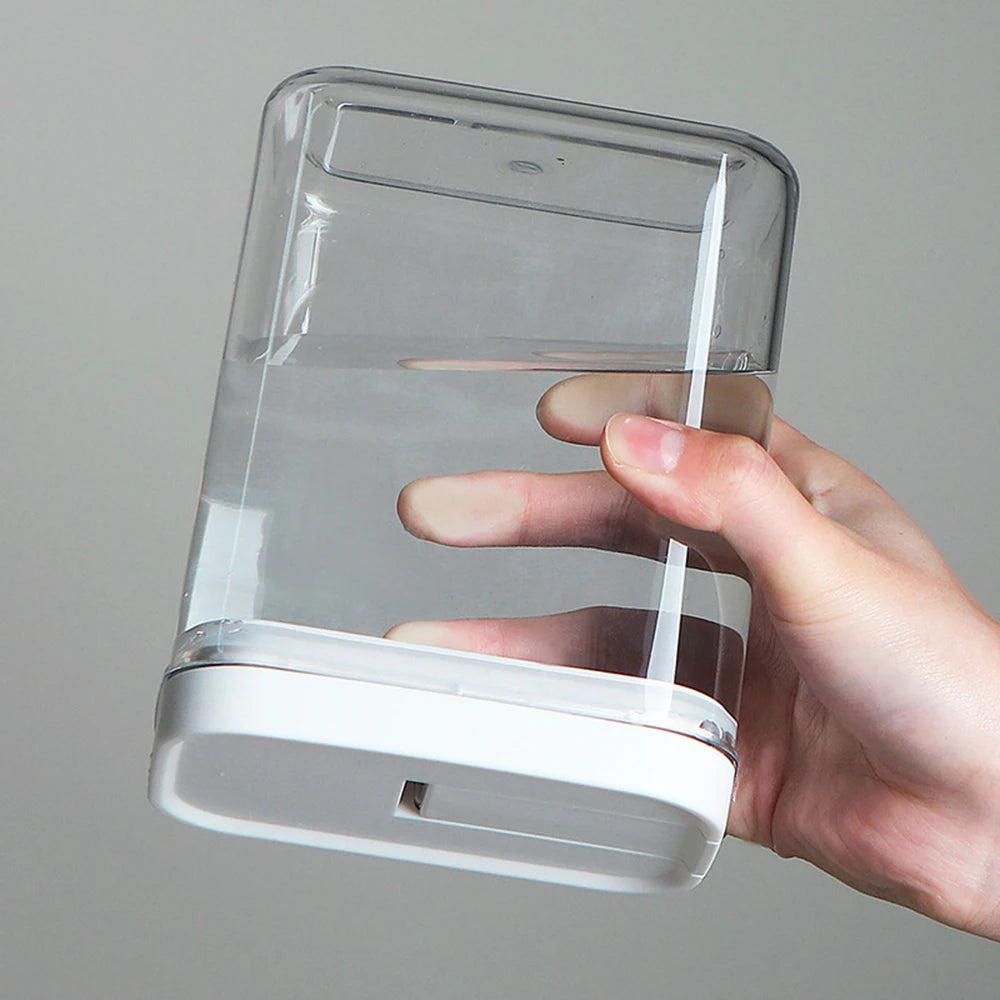 Clear Plastic Storage Jar with Airtight Seal