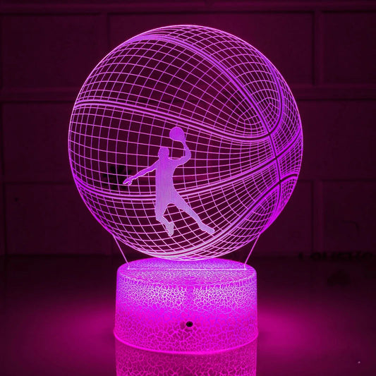 3D Basketball Night Light 7 Color Changing LED