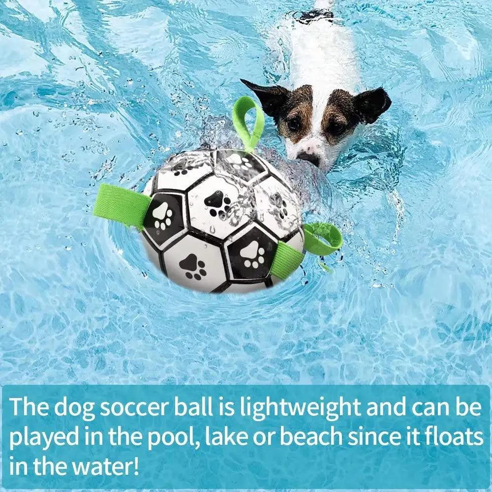 Dog Toys Soccer Ball with Grab Tabs Interactive