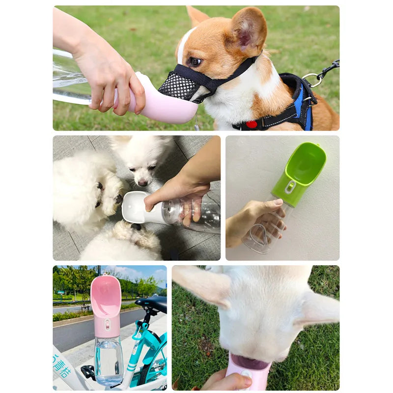 Dog Water Bottle Feeder Bowl Portable