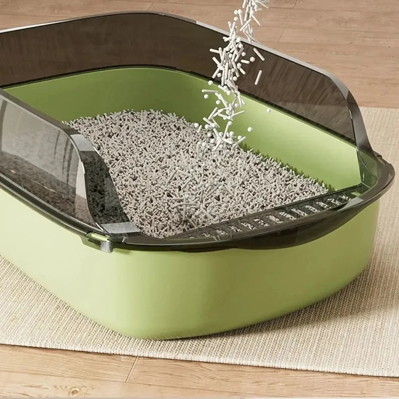 Cat Litter Box Semi-enclosed Sandbox for Cats Rabbit Small Animals Cat Tray Kittens Litter Bedpans Pet Supplies