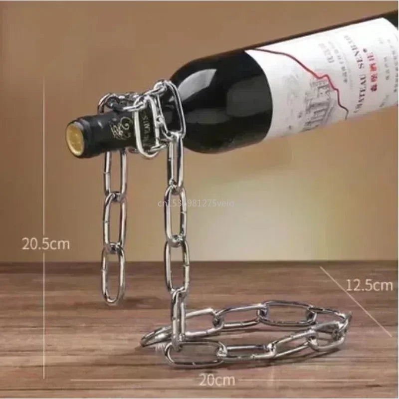 Iron Chain Wine Racks One Bottle Wine Magical Suspension