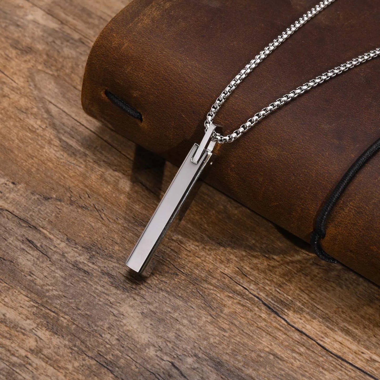 3D Vertical Bar Necklace for Men