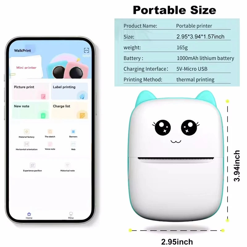 Mini Portable Thermal Printer