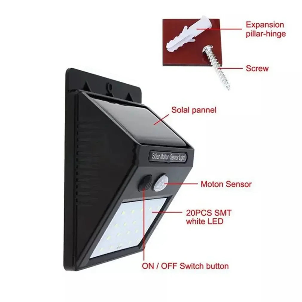 20/30 LED Solar Motion Sensor Light – Outdoor Waterproof