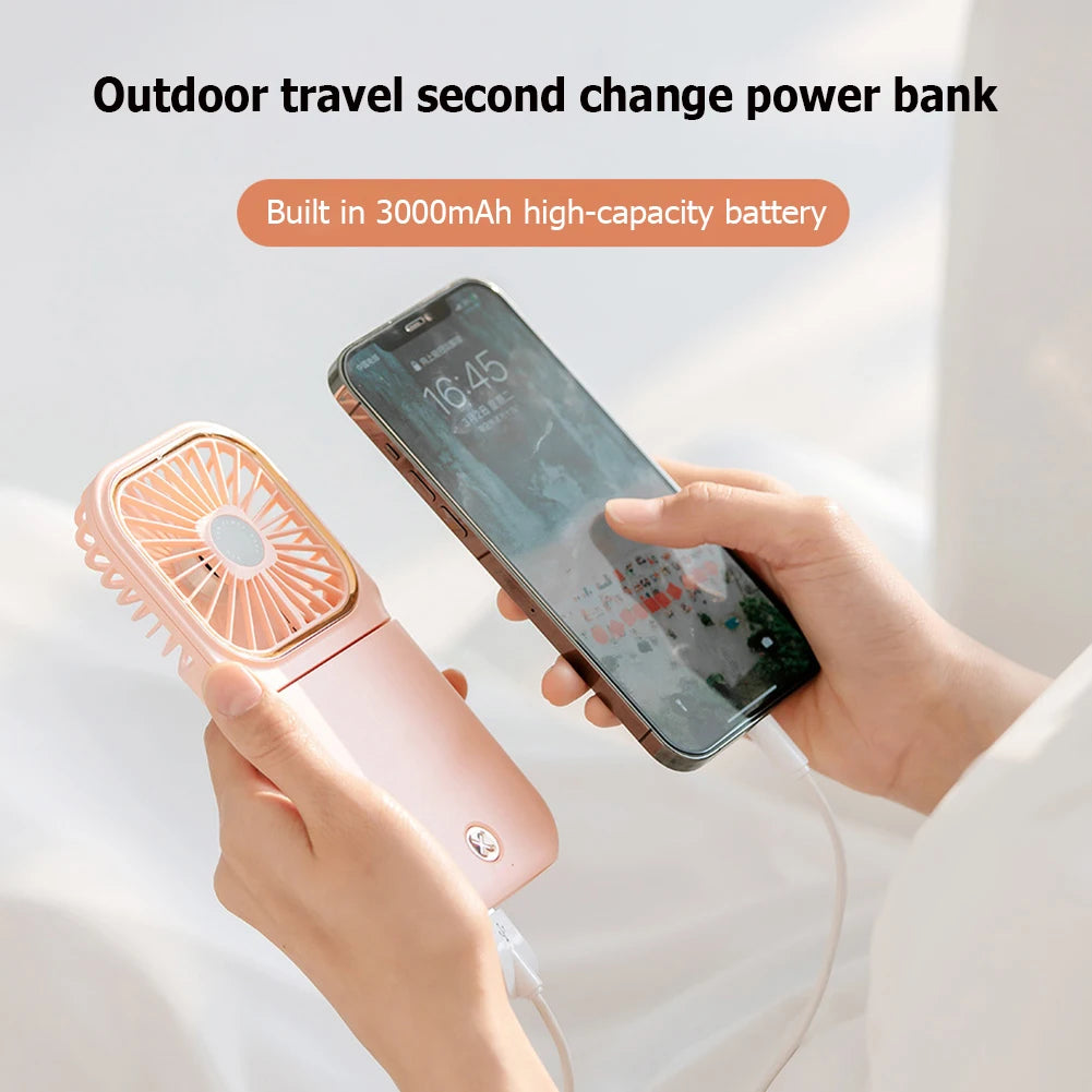 Foldable Neck Hanging Fan Handheld Mini Cooling Fan USB