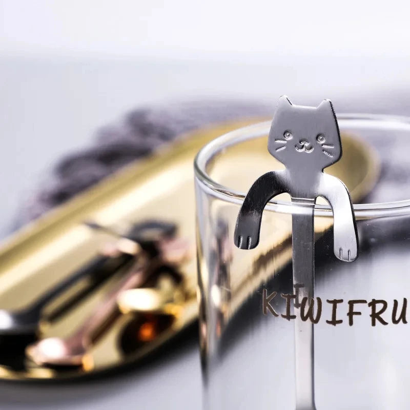 Cute Cat Stainless Steel Coffee Spoon