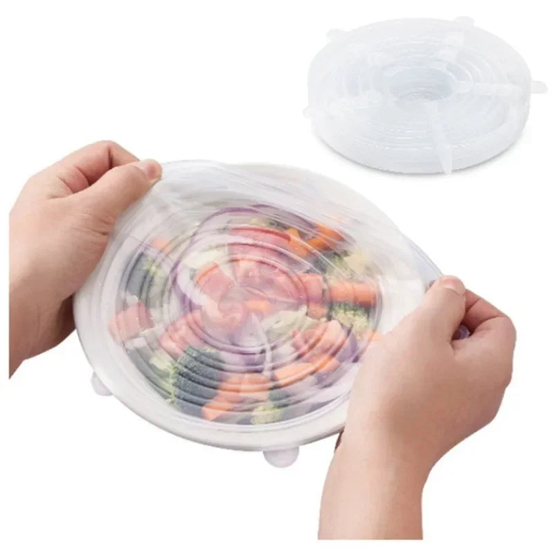 Food Silicone Covers - Reusable Stretch Lids - 6 pcs