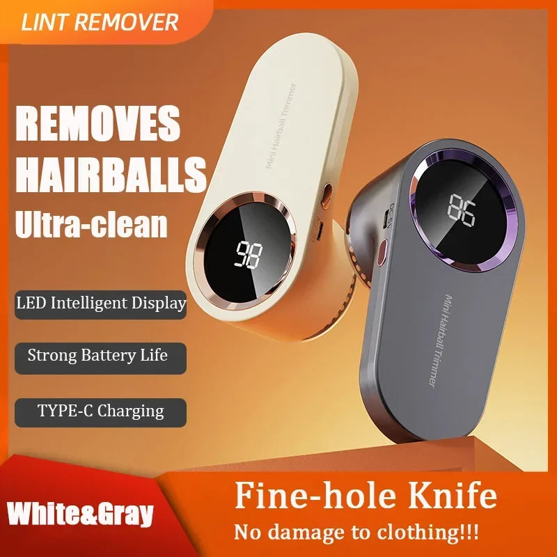 Portable Electric Lint Remover - LED Display, Rechargeable Fabric Shaver