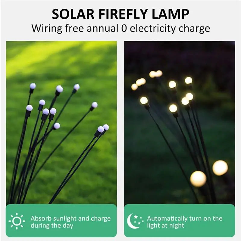 LED Solar Firefly Lights Outdoor Garden Decoration