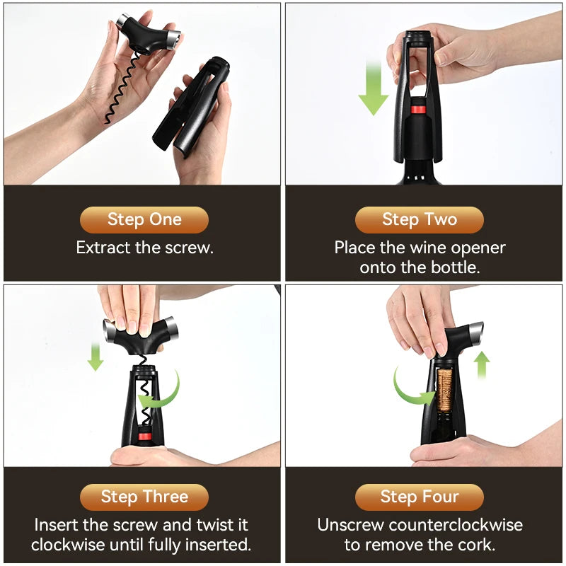 Wine Corkscrew 4 in 1 Multi-function Bottle Opener