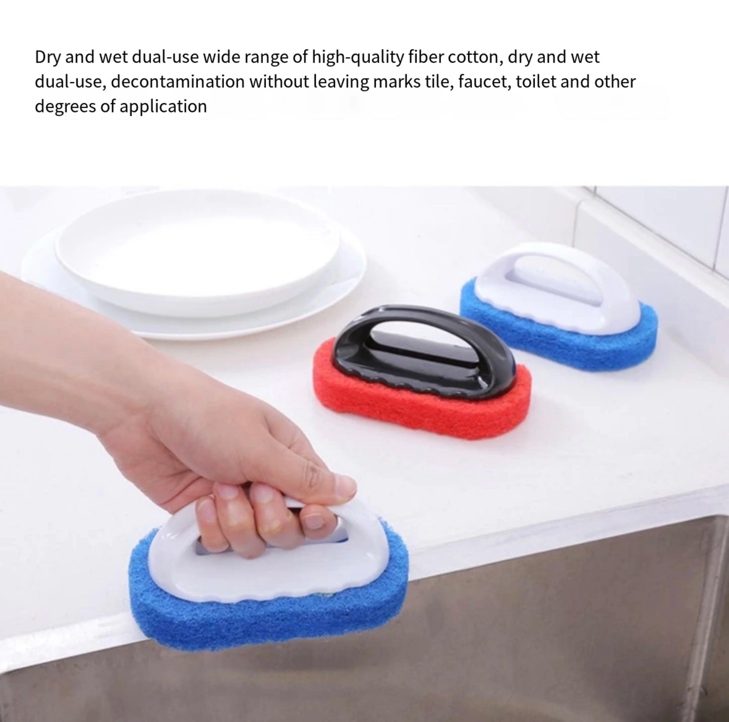 Handle Cleaning Brush Sponge