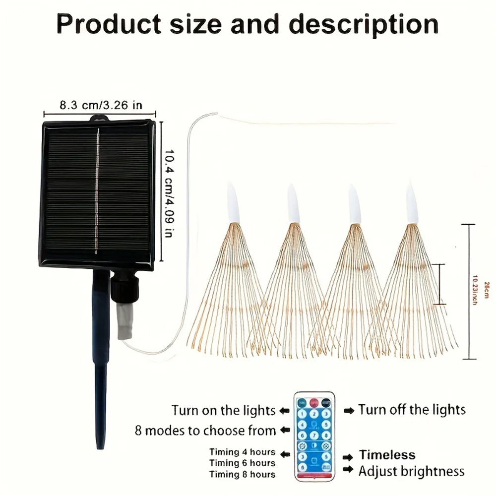 LED Solar Firework Light - Outdoor Waterproof