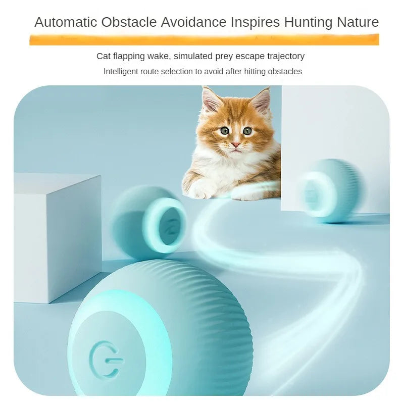 Automatic Cats Toy Interactive Ball Rechargeable Rolling Electric Ball