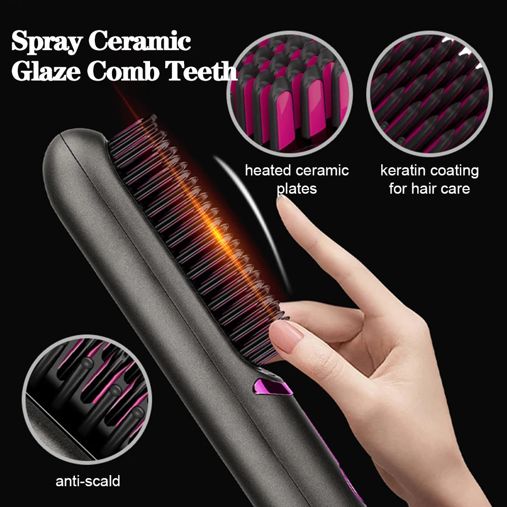 Hair Straightener Brush for Women