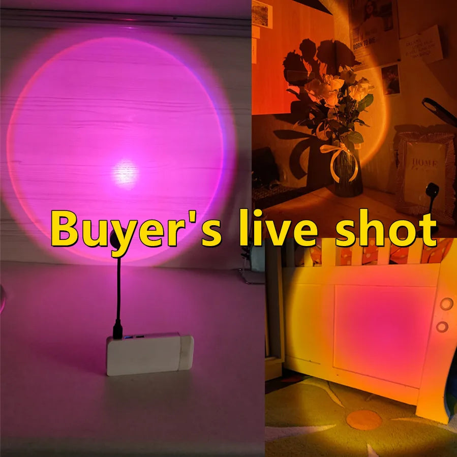 Led USB Sunset Lamp Projector Home Decor Night Light