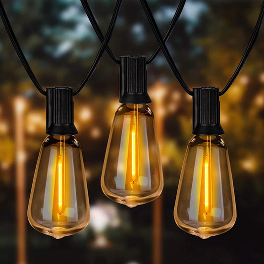 LED String Lights Plastic Shatterproof Bulbs Waterproof Patio Lights