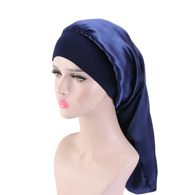 Long Satin Bonnet Sleep Cap Long Hair