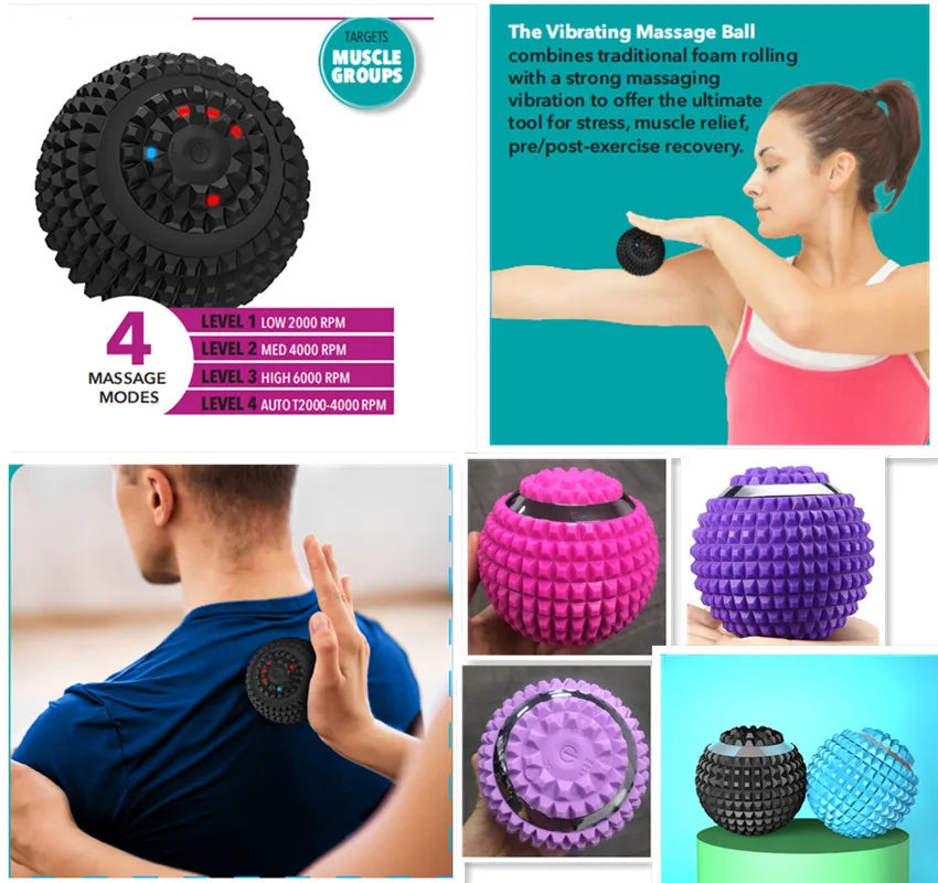 Electric Massage Ball Vibrating Sport Fitness Foot Pain Relief