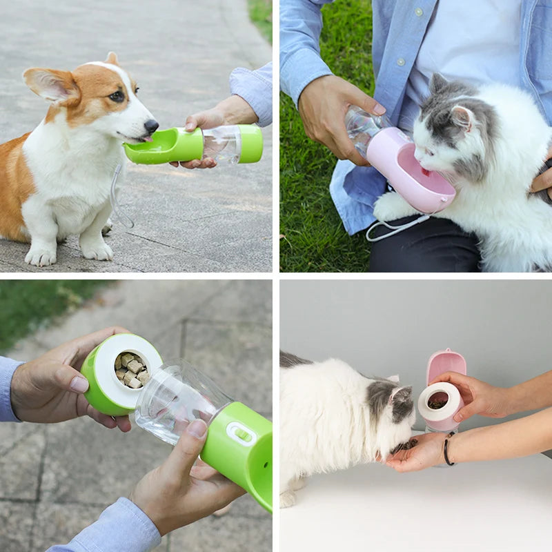 Dog Water Bottle Feeder Bowl Portable