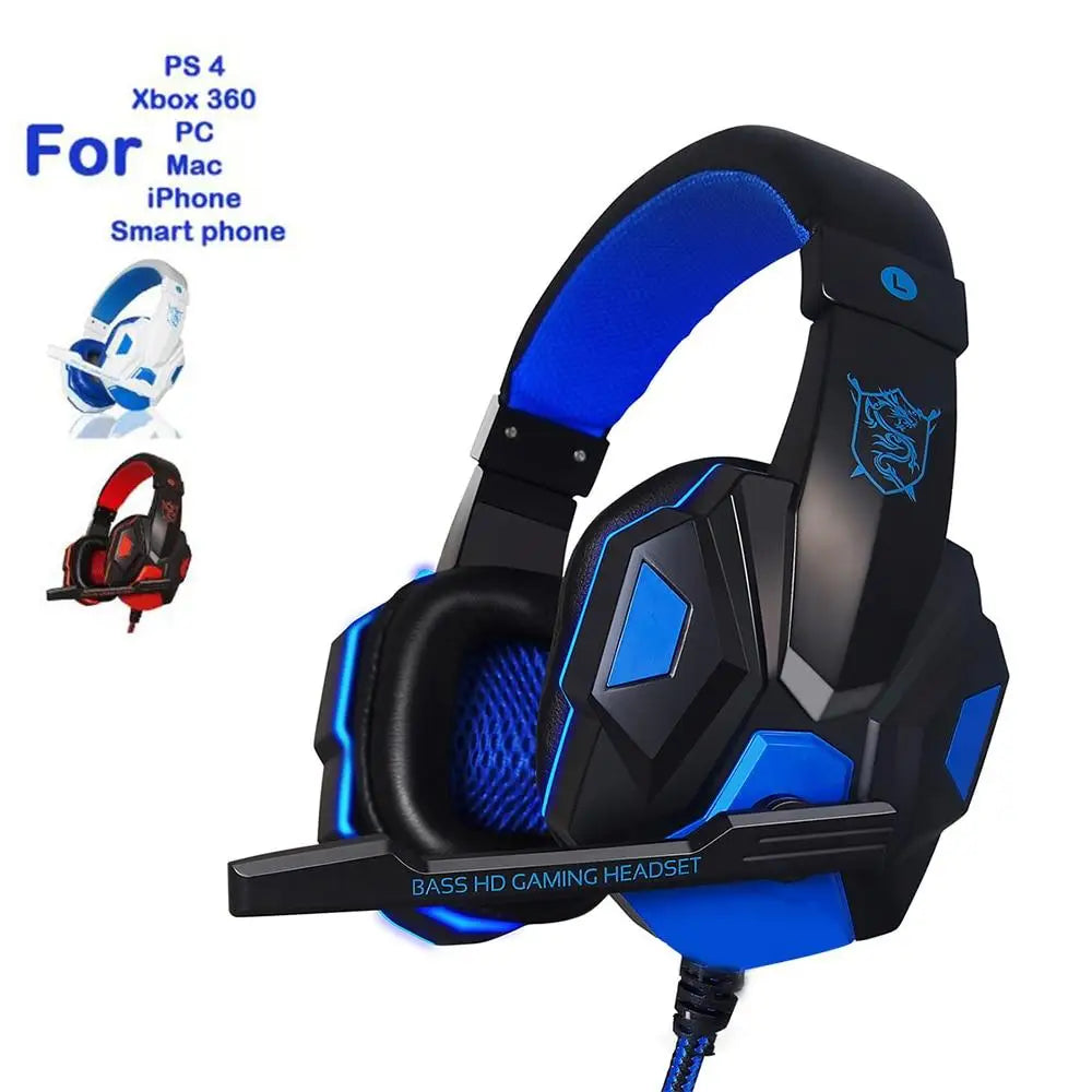 Gaming Headset with Mic - Wired for PS4, PC, Xbox, Switch, iPad