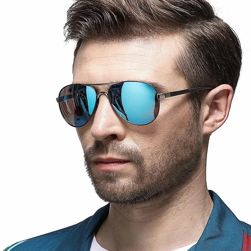 Men's Aviation Sunglasses Men Polarized Mirror