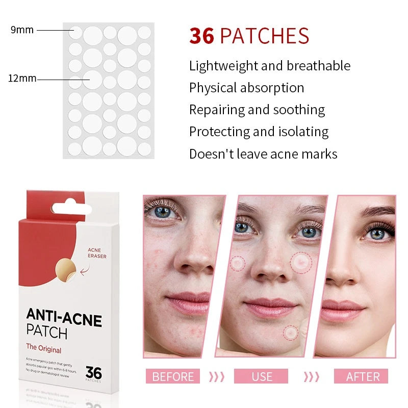 Invisible Acne Pimple Patch - Acne Healing & Skin Repair Spot Stickers for Men & Women