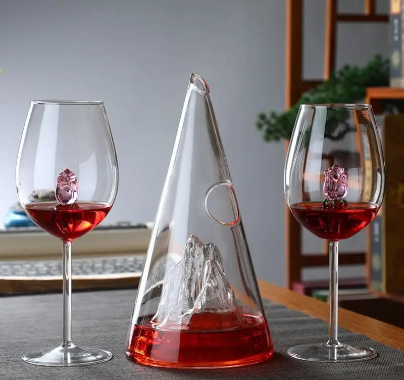 Glass Decanter - Wine Carafe, Pyramid Seperator, Whiskey Decanter