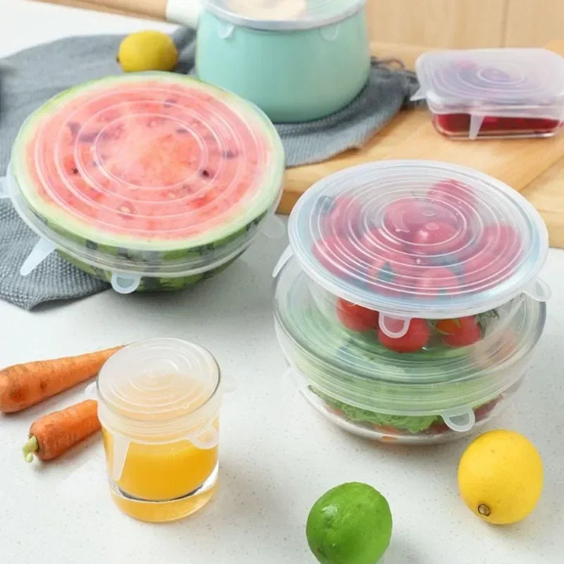 Food Silicone Covers - Reusable Stretch Lids - 6 pcs