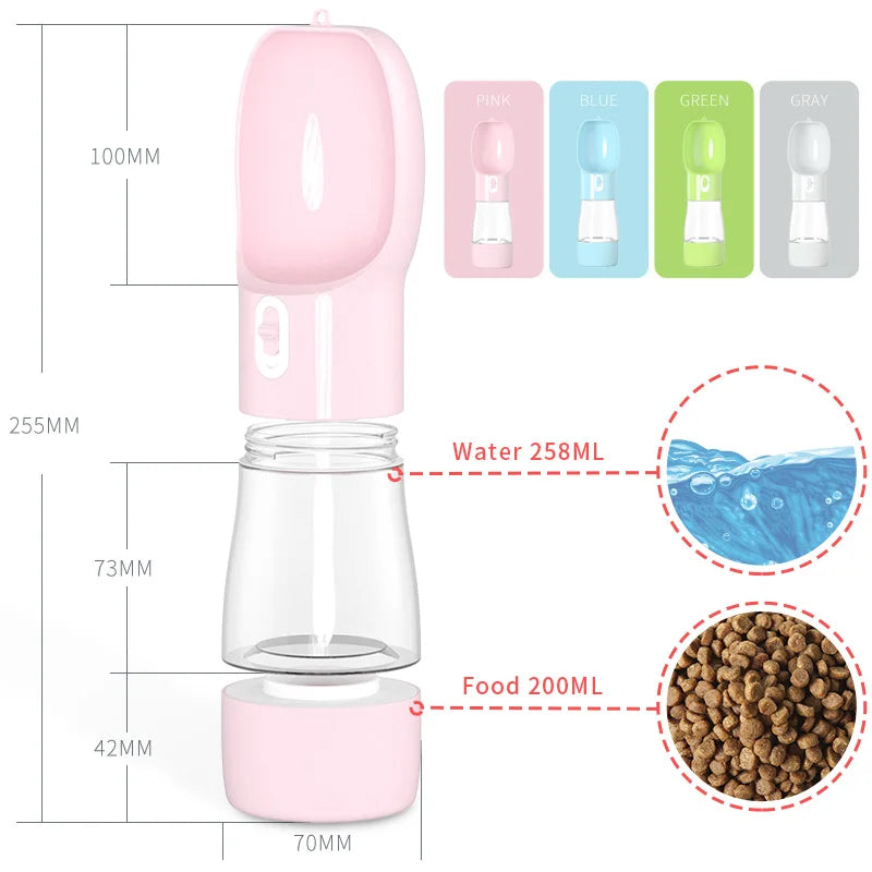 Dog Water Bottle Feeder Bowl Portable