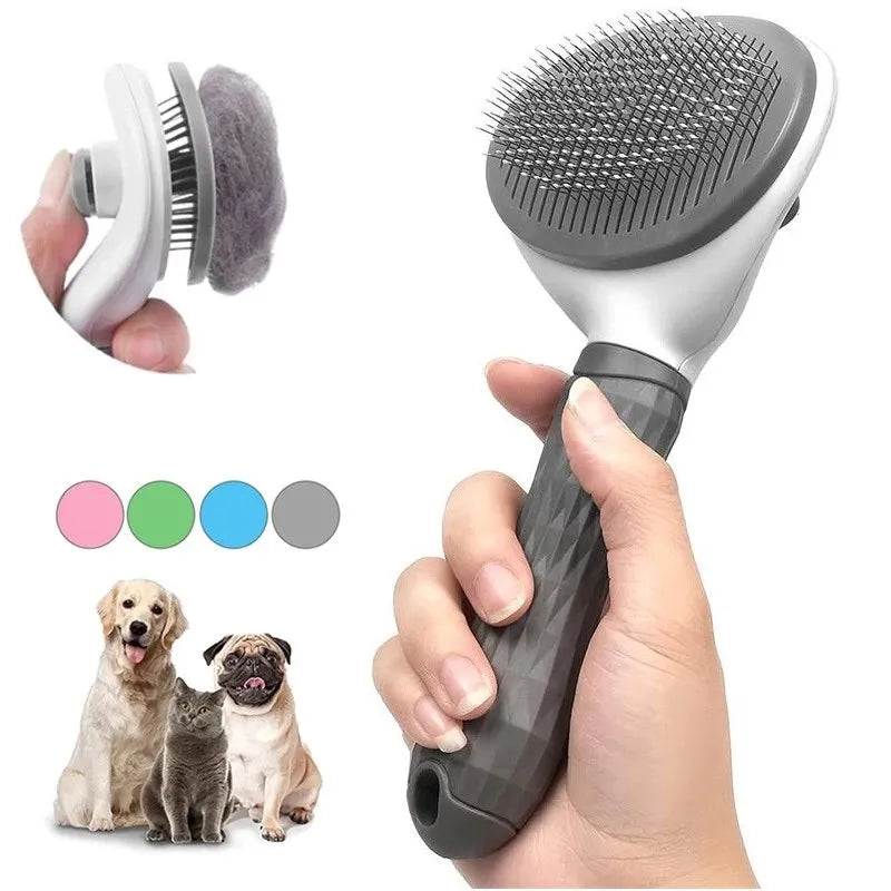 Pet Hair Remover Brush - Non-Slip Grooming Tool for Dogs & Cats