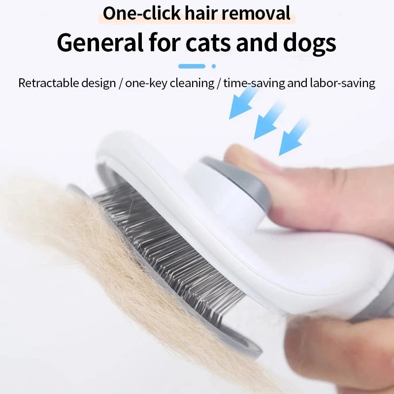 Pet Hair Remover Brush - Non-Slip Grooming Tool for Dogs & Cats