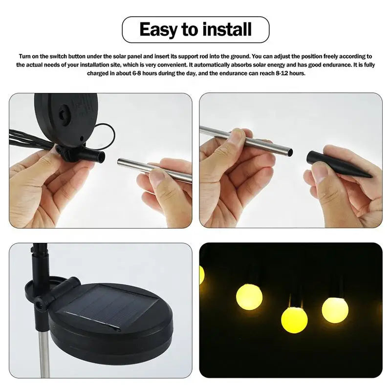 LED Solar Firefly Lights Outdoor Garden Decoration