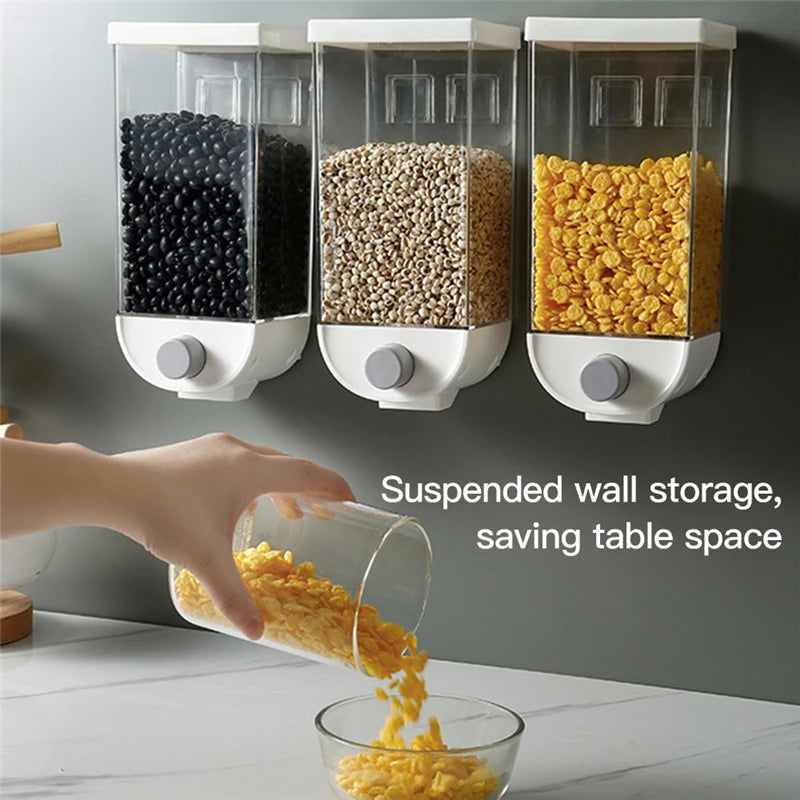 Wall Mounted Transparent Jar Food Storage Box Container