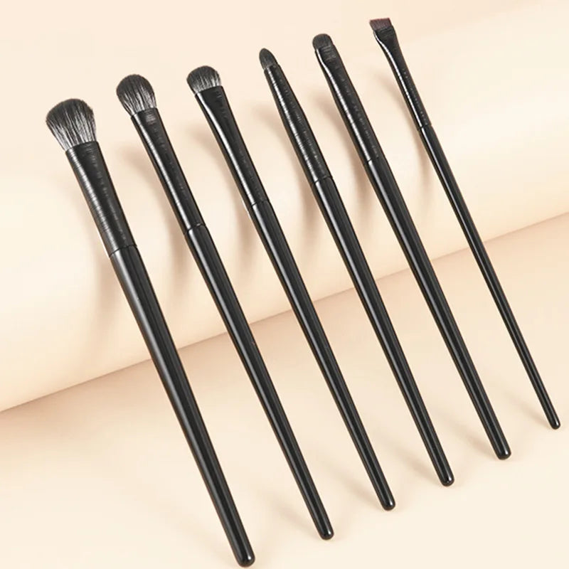 Natural Eye Makeup Brush Set - 6pcs